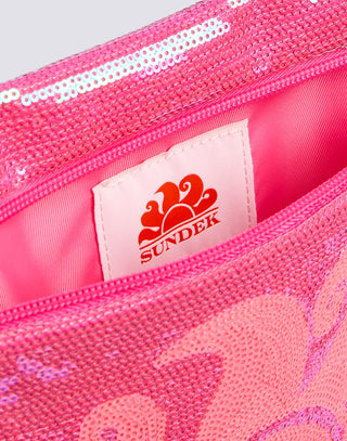 SUNDEK BORSA CON PAILLETTES E MANICO LATERALE IN CORDA AW912ABPA400 A7002