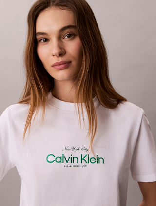 CALVIN KLEIN JEANS T-SHIRT CLASSIC NYC LOGO TEE CK DONNA LV047F810G YAF