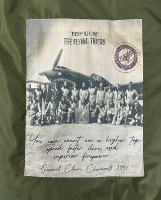 TOP GUN TOP GUN BOMBER “The Flying Tigers” in NYLON CON PATCH TGJ2624 1501