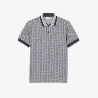 LACOSTE POLO DAL TAGLIO CLASSICO IN JACQUARD CON MONOGRAMMA UOMO DH1417 41I