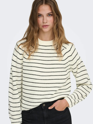 ONLY PULLOVER BASE CON RIGHE IN ORIZZONTALI 15285227 JSB