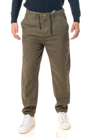 IMPURE MILES CHINO PANTALONE IN MISTO LINO CONFORT UOMO MILES MLN230