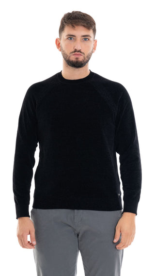 MARKUP CREW NECK CHENILLE SWEATER MEN MK790129 BLACK