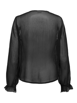 JACQUELINE DE YONG CAMICIA CON VOLANT NOVA 15358503 BLK