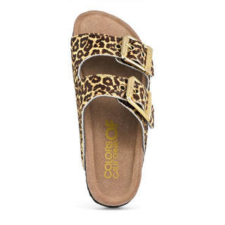 COLORS OF CALIFORNIA SANDALO GLITTER CON DOPPIA FIBIA IN METALLO BIO502/LEO