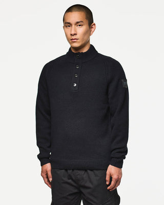 WEEKEND OFFENDER MAGLIONE IN LANA  CON BOTTONI E PATCH SU MANICA KW3A14 CASTILLOS BLK