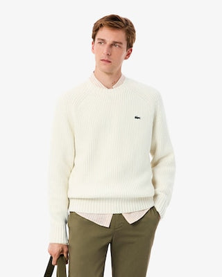 LACOSTE MAGLIONE LACOSTE SPESSO IN LANA CARDATA AH3142 XFJ