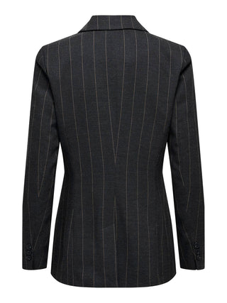 ONLY MARLEY LONG SLEEVE DOUBLE BREASTED JACKET (DARK GREY MELANGE) WOMEN 15328076 DGK
