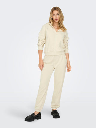 ONLY BELLA LONG SLEEVE CREW NECK SWEATER WITH ZIP AND HOOD WOMEN 15326712 BRC
