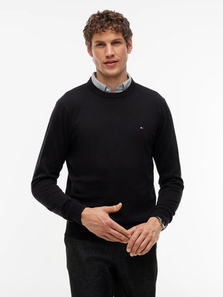 TOMMY HILFIGER PIMA ORG MAGLIONE GIROCOLLO MW28046 BDS