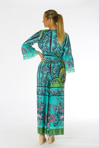 POSITANO BY JEAN PAUL PANTALONE COTONE FANTASIA 81053 VERDE