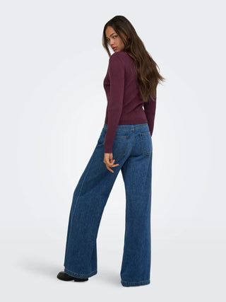 ONLY ONLY KAYA POLO MANICA LUNGA CON SCOLLO A V 15344841 FIG