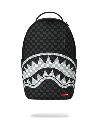 SPRAYGROUND BLACK AND WHITE DRIP CHECK SHARK ZAINO B8553
