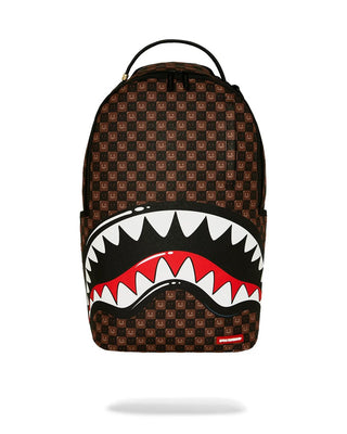 SPRAYGROUND SHARKS IN PARIS WTF BUBBLY BROWN CHECK ZAINO B8634