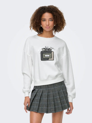 ONLY FELPA EMILY CON STAMPA PROFUMO 15356234 BWP