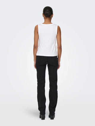ONLY WILL TOP IN COTONE CON DETTAGLIO LACCI LATERALI DONNA (col:bright white) 15343430 BGW