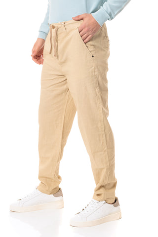 IMPURE MILES CHINO PANTALONE IN MISTO LINO CONFORT UOMO MILES MLNC68