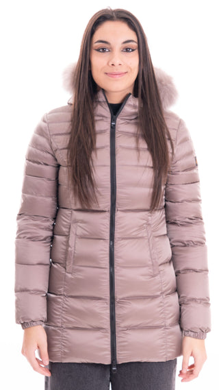 REFRIGIWEAR GIUBBOTTO LUNGO MEAD FUR CAPPUCCIO CON PELLICCIA DONNA W98118 RA0035 A00160