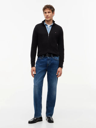TOMMY HILFIGER PIMA ORG MAGLIONE CON ZIP MW28050 BDS