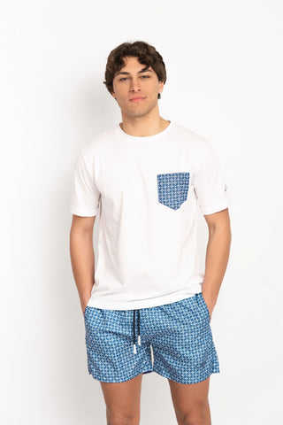 LORD PARTENOPEI T-SHIRT FANTASIA FUORE CON TASCHINO TM25-FURORE BIA