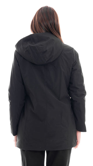 MARKUP GUBBOTTO IN TESSUTO TECNICO CON CAPPUCCIO DONNA MW24008 NER