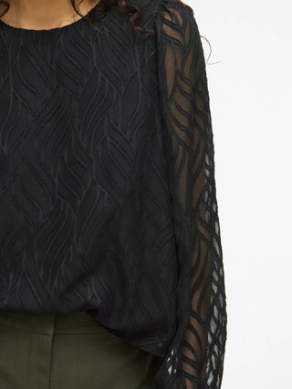 VILA T-SHIRT MIKA MANICA LUNGA GIROCOLLO DONNA 14107406 BTY