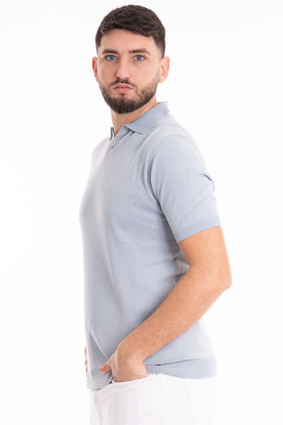 MARKUP SHORT SLEEVE DERBY POLO SHIRT IN DYED LINEN MK690016 CLE