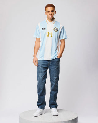 WEEKEND OFFENDER POLO FOOTBALL SHIRT FS1B10 MOULAY SKY