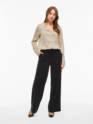 VILA VIELLETTE CAMICIA SATINATA CON SCOLLO A V 14114164 CMT