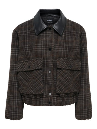 ONLY GIACCA BOMBER MIKA A QUADRETTI 15382397 BKF