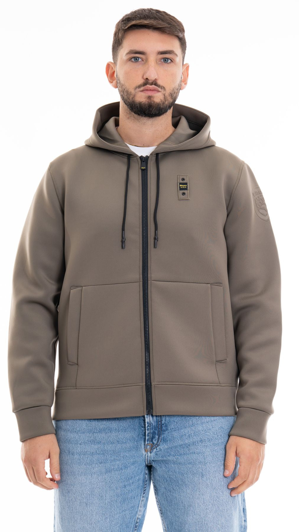Hooded Felpa Blauer BLAUER COLBY SWEATSHIRT IN TECHNICAL FABRIC