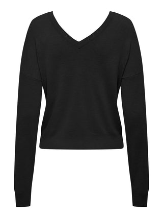 JACQUELINE DE YONG BASIC V-NECK CARDIGAN WOMEN 15328329 BLK