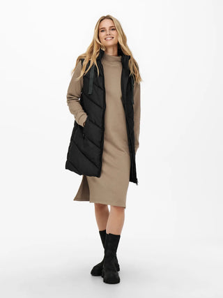 JACQUELINE DE YONG SKYLAR GIUBBOTTO SMANICATO LUNGO DONNA 15220630 BLK