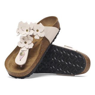 BIRKENSTOCK GIZEH FLOWER IN PELLE NATURALE 1029287