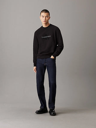 CALVIN KLEIN JEANS CREW NECK CHENILLE SWEATSHIRT MONOLOGO MEN J326144 BEH