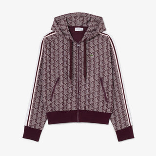 LACOSTE FELPA CON CAPPUCCIO IN JACQUARD CON MONOGRAMMA SF7606 WE2