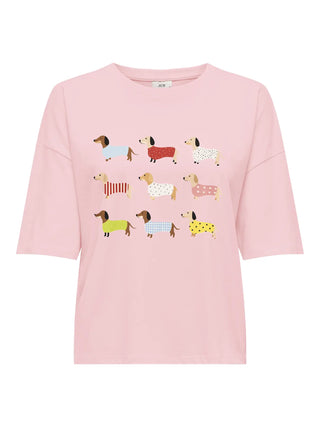 ONLY T-SHIRT CALLY CON STAMPA BASSOTTI 15345722 CHP