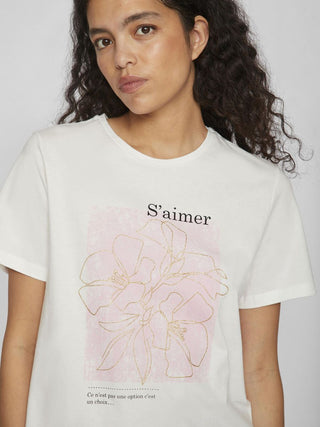 VILA T-SHIRT LAYA DONNA 14103221 SNW