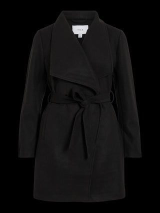VILA CAPPOTTO COOLEY IN PANNO CON CINTURA 14069682 BLK
