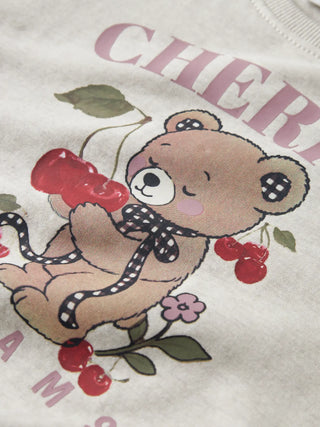 NAME IT FELPA FONALA CON DISEGNO DI ORSO E SCRITTA (CHERRY) 13260232 PYM