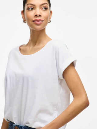 VILA DREAMERS WOMEN'S COTTON T-SHIRT (col:optical snow) 14083083 OLS