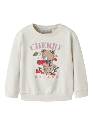 NAME IT FELPA FONALA CON DISEGNO DI ORSO E SCRITTA (CHERRY) 13260232 PYM