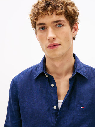 TOMMY HILFIGER CAMICIA UOMO TESSUTO LINO MW41530 DCC
