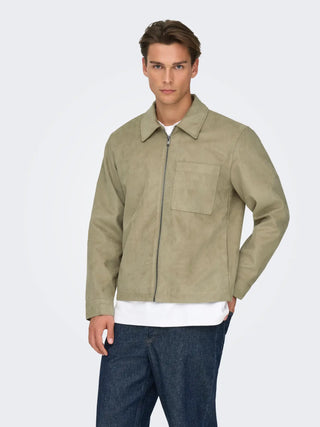 ONLY&SONS RICK GIACCA IN CAMOSCIO 22036126 EWD