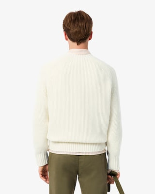 LACOSTE MAGLIONE LACOSTE SPESSO IN LANA CARDATA AH3142 XFJ