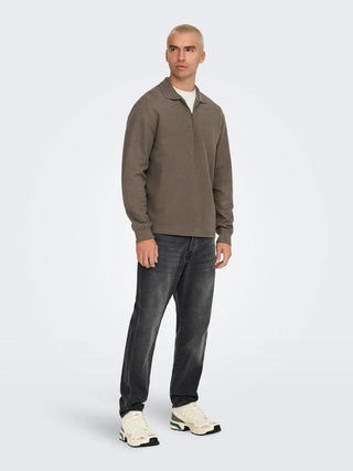 ONLY&SONS MAGLIONE TREVOR CON MEZZA ZIP UOMO
(Major Brown) 22029907 MJB