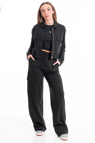 CALVIN KLEIN JEANS W HIGH RISE MILANO UTILITY PANTS J222605 BEH