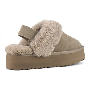 COLORS OF CALIFORNIA W PLATFORM SLIPPER IN SUEDE WITH STRAP CLOSURE WOMEN YWPLA07 TAU