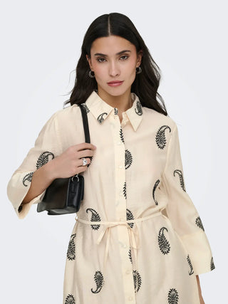 JACQUELINE DE YONG THEA ABITO 7/8B CON RICAMO DONNA 15367959 ECR