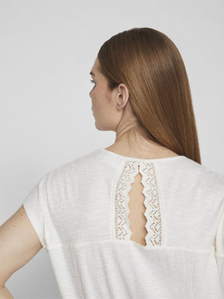 VILA T-SHIRT MEZZA MANICA SCOLLA A V SYMA DONNA 14095036 ERT